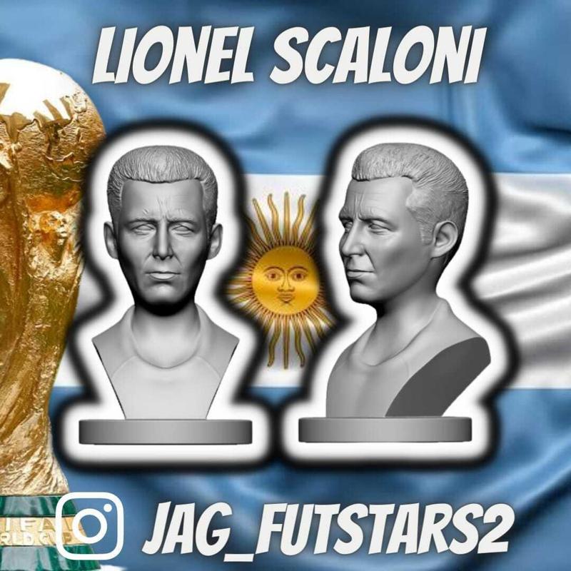 Argentina 2022 - Lionel Scaloni - Soccer Bust