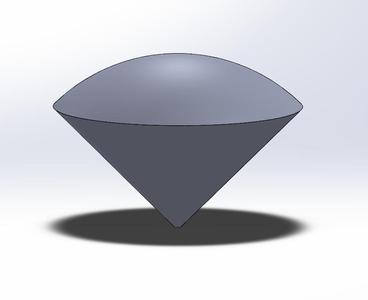 3D Cone with Spherical Top