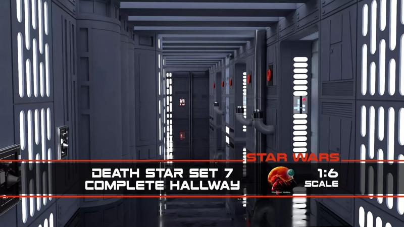 Set 7 - Death Star Hallway 1-6 scale Hottoys 3D Model Collection