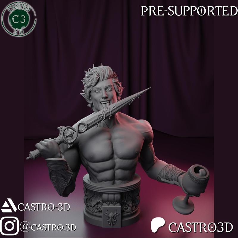 Astarion Ancunin NSFW - Baldurs Gate 3 Bust Collection 3D print model