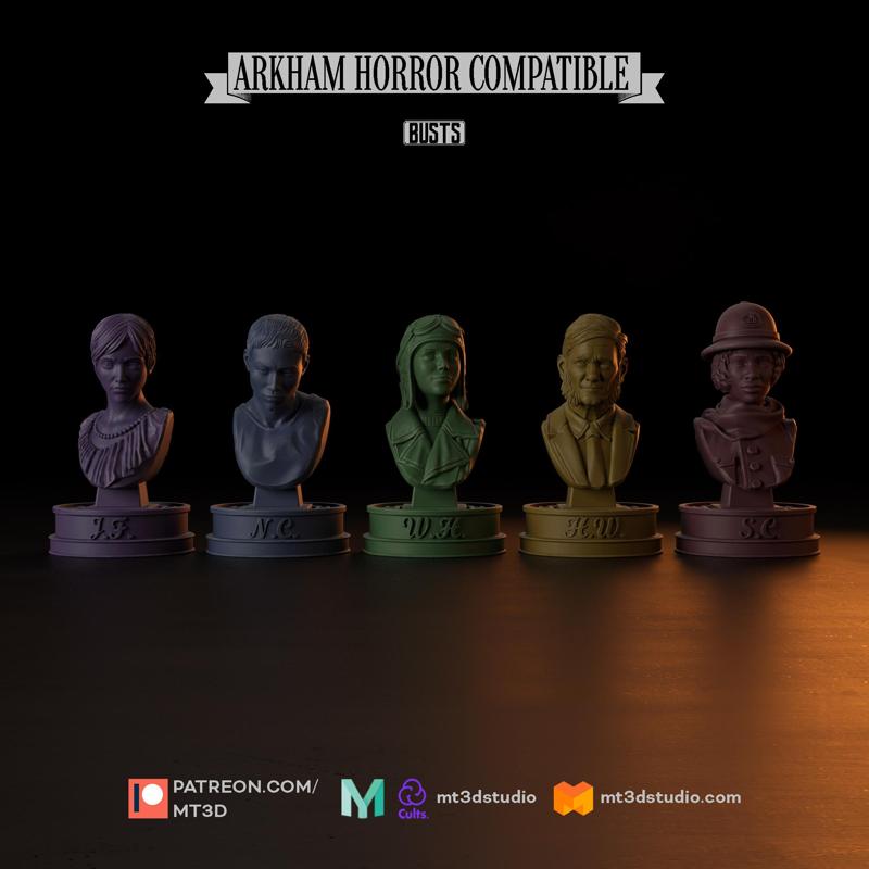Investigator Busts Pack 11 - Arkham Horror compatible