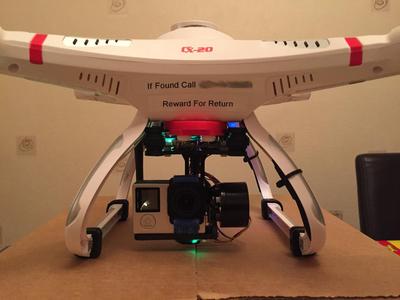 Cheerson CX-20 ebay Gimbal Mounting Bracket (alternative)