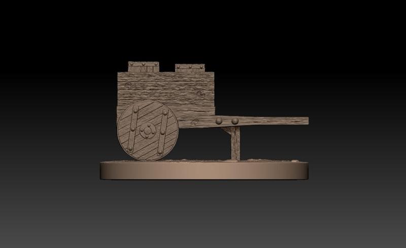 Cart (carroça) 75mm with base