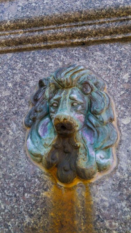 Lion fountain head