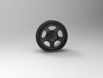 Police Interceptor Black Steel Wheel for Rc