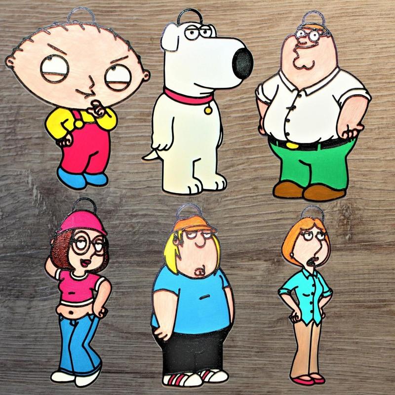 Lot 6 Family Guy ornaments