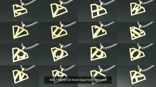 ABC-Z Pendant 26 Model Supermen  3D Model Collection