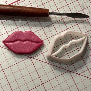 Lips stamp/cutter set - made for polymer clay
