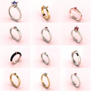 60 Model - Single Stone Diamond Engagement Wedding Ring 3DM 3D  3D Model Collection