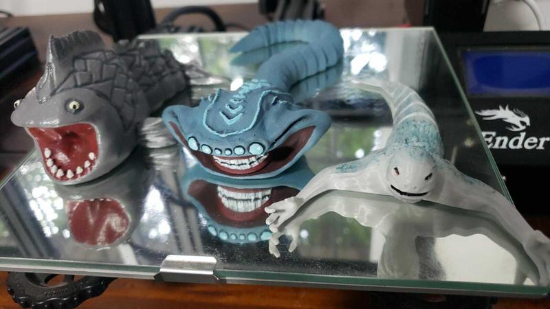 Sea monsters ( Bloop, Big Maja, Ninjen )