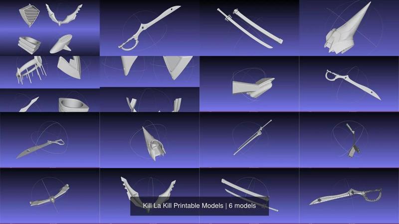 Kill La Kill Printable Models 3D Model Collection