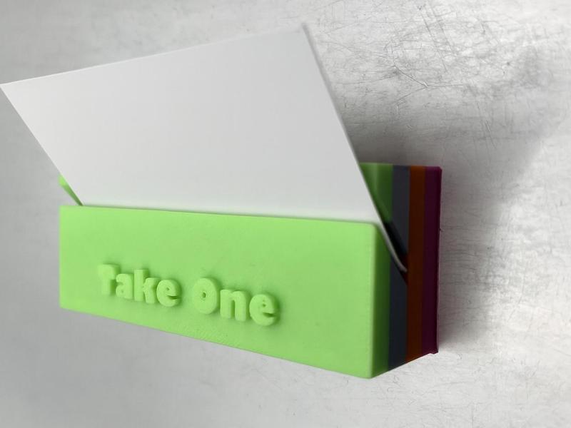 Windproof Angled Business Card Holder