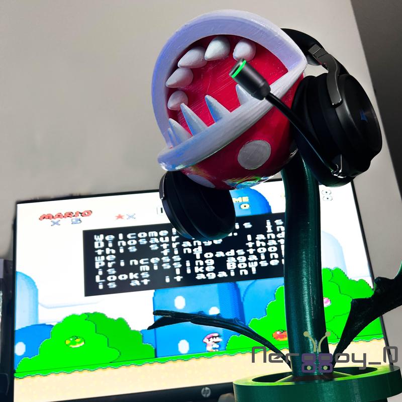 Super Mario World Piranha Plant - Headphone Holder #GAMINGXCULTS