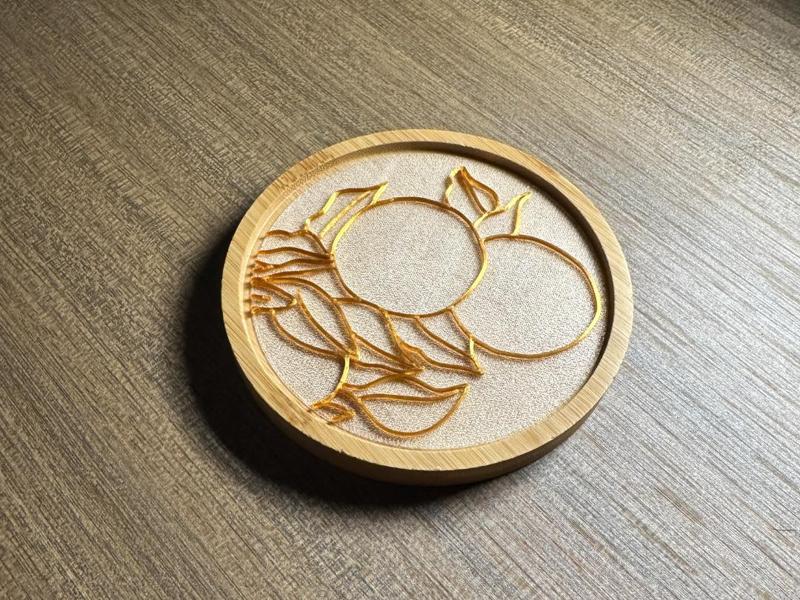 Cloisonné Enamel Coaster—Loquat