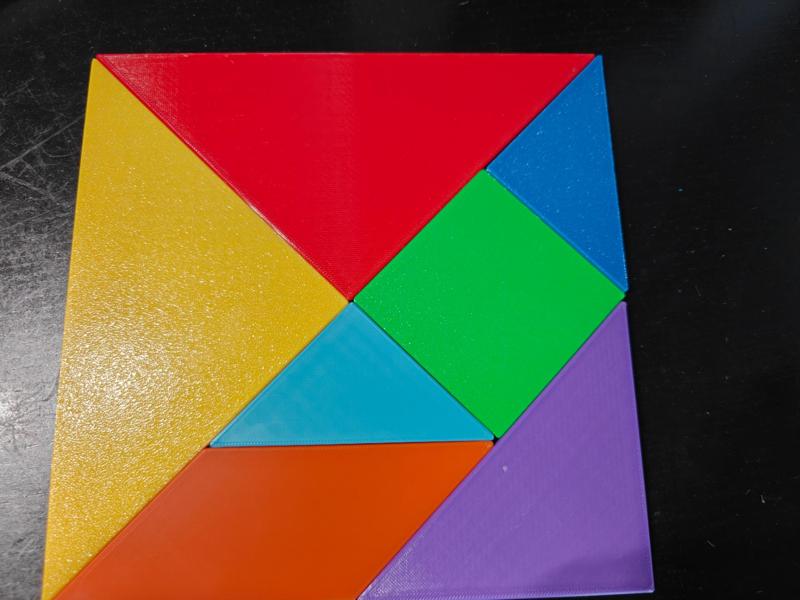 Tangram Elementary school math teaching aid Kids toy Perceiving flat shapes