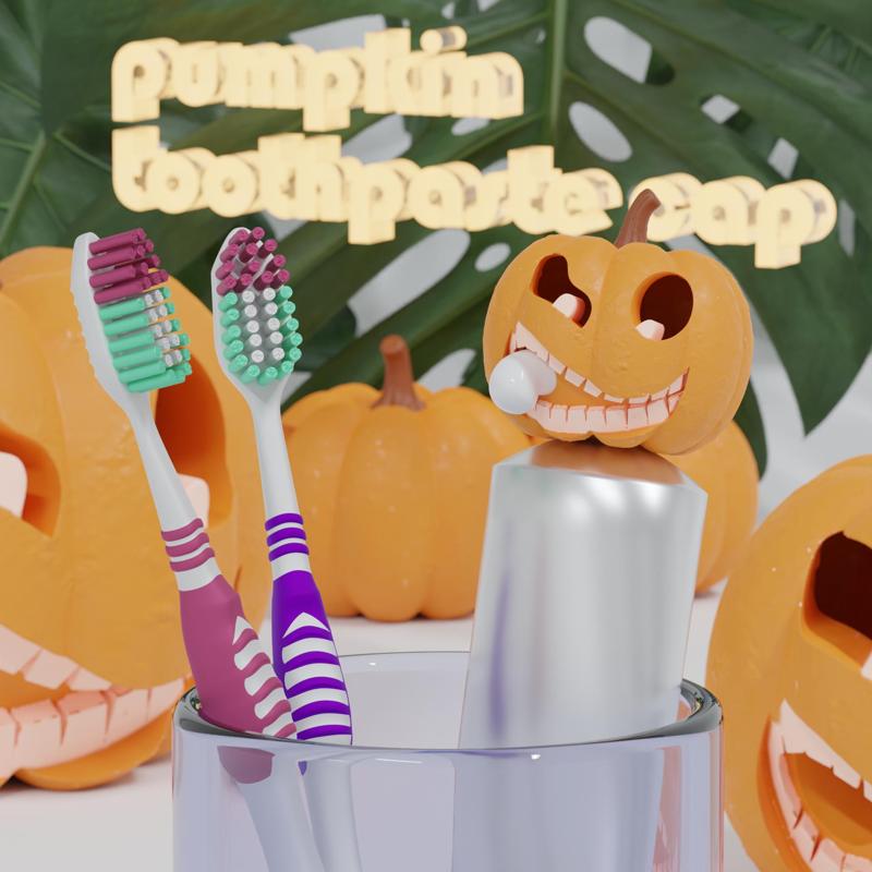 Pumpkin toothpaste cap
