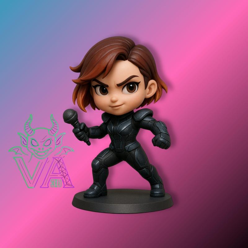 Trix - Chibi-style K-Pop Warrior (Original 3D Figure)