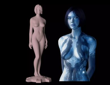 Halo 4 Cortana Download 3D print files statue figure video game