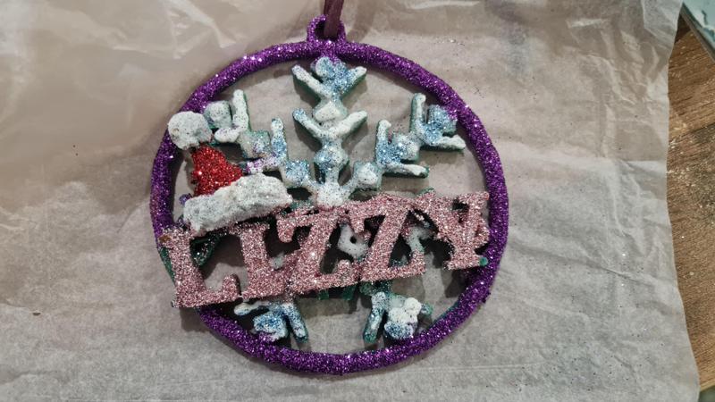 lizzy christmas ornament
