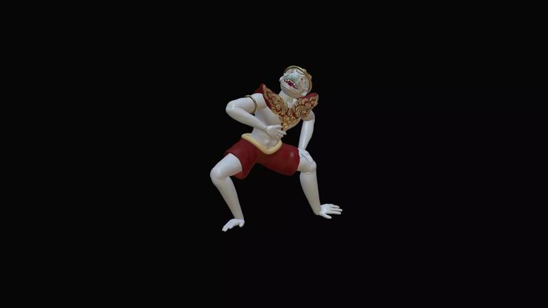 Hanuman 3D model cartoon character