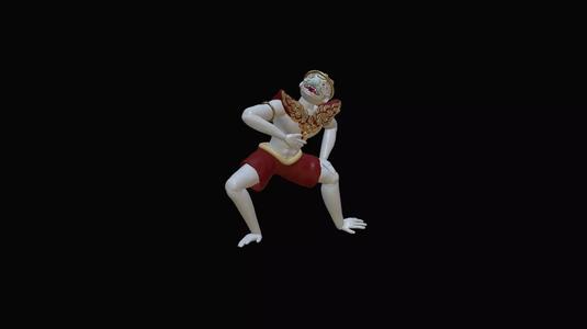 Hanuman 3D model cartoon character