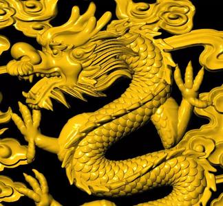 Asian china dragon Reliefs Pendants and there is no sky