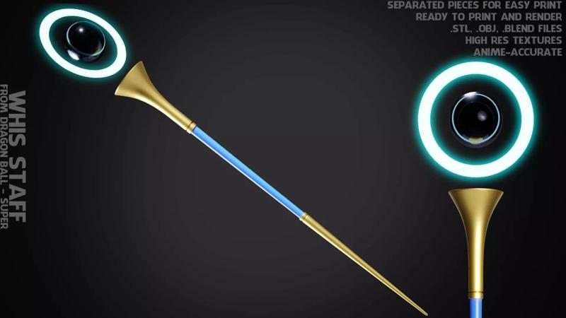 Dragon Ball Whis Angel Attendant Staff for Cosplay