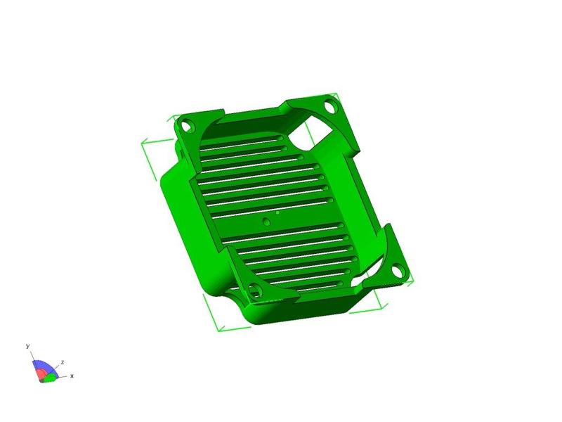 7x7 cm side fan cover/stand for 3DP cooling