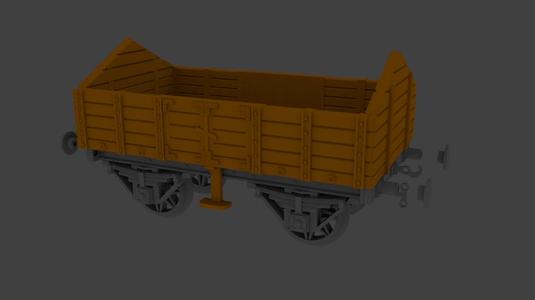 1:32 Gauge 1 Pfalzbahn high side wagon unbraked epoch 1