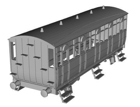 WCPR No 10 Brake 3rd coach 1/43 scale
