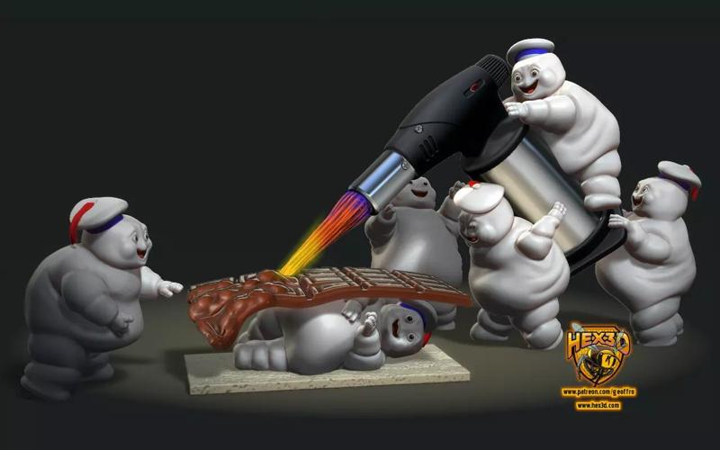 Smores Staypufts Diorama - Ghostbusters