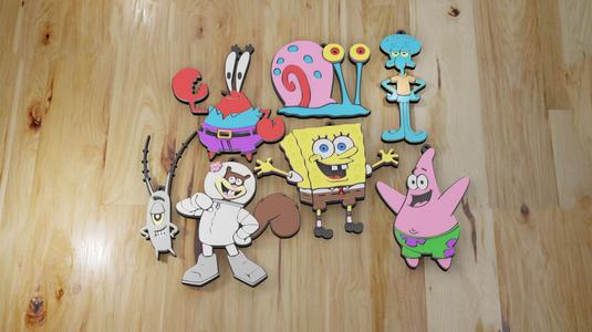 PACK 7 KEYCHAIN / KEYCHAIN SPONGEBOB KEYCHAINS
