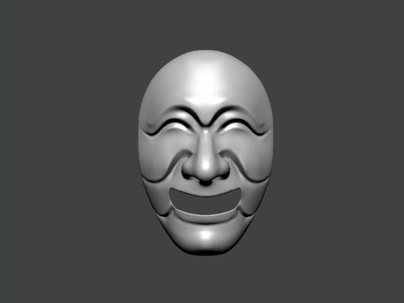 3D Model-MASK0002 mask with smile