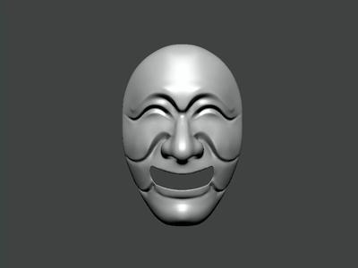 3D Model-MASK0002 mask with smile