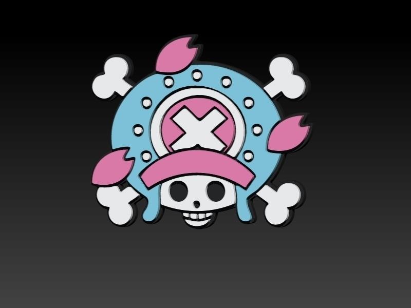 Chopper skull logo - one piece