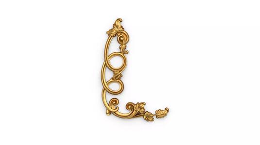 corner carved decor ornament 490