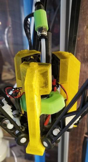 Slim Rostock Max V3/HE280 Fan Shroud, Light Weight, Rounded