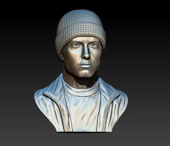 Eminem 3D portrait sculpture