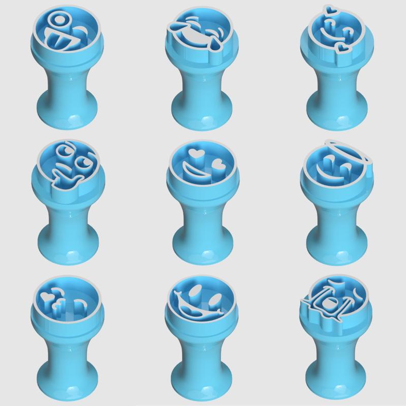 Marker stamps for brigadeiros and sweets - emojis