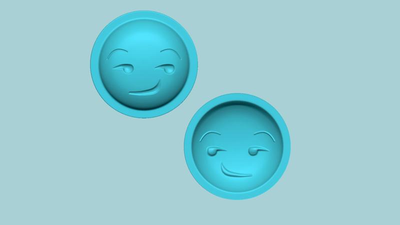 Emoji 05 Smirking - Molding Arrangement EVA Foam Craft