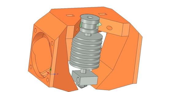 Fan duct for graber bowden (2x40mm fan)
