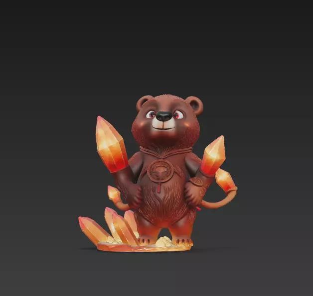Crystal Bear Warriors-Stylized Fantasy Sculpture