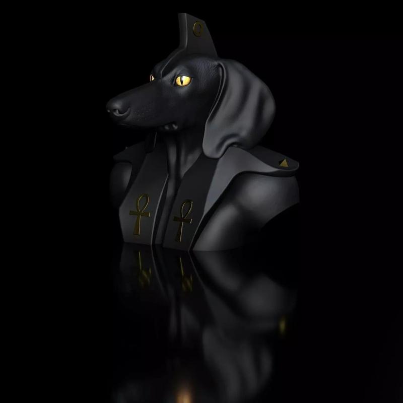 Dog Dachshund-Anubis Bust