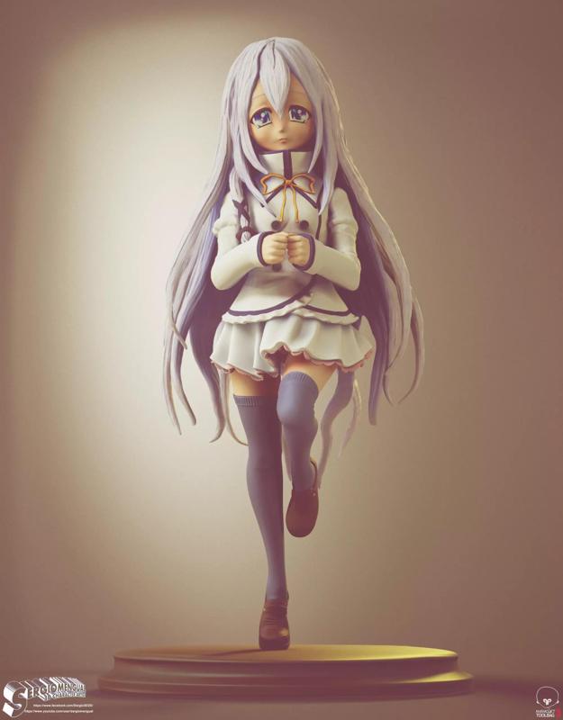 Est 3D Printable Figure Serei Tsukai No Blade Dance