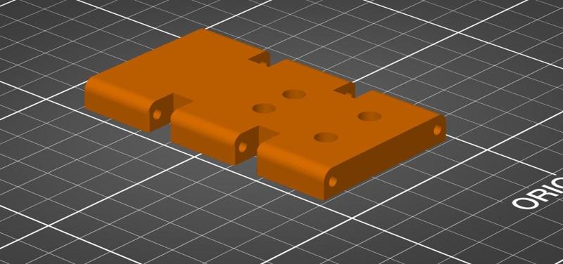 Axial SCX Skid plate Transmission Mount