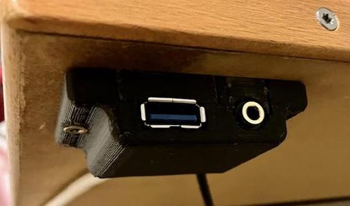 PremiumCord USB 3.0 extender cable + 3.5mm jack VENTION AUX Desk Mount