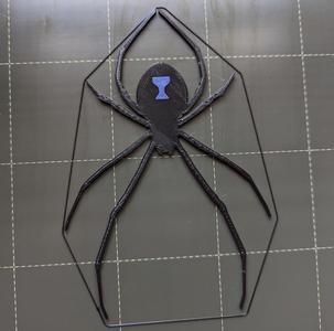 2D Black Widow Hanging Spider Decoration