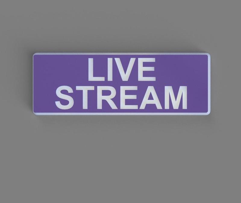 Live Stream Faceplate for LED Text Box