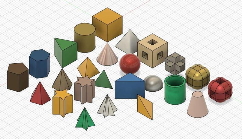 Basic geometric shapes 3D
