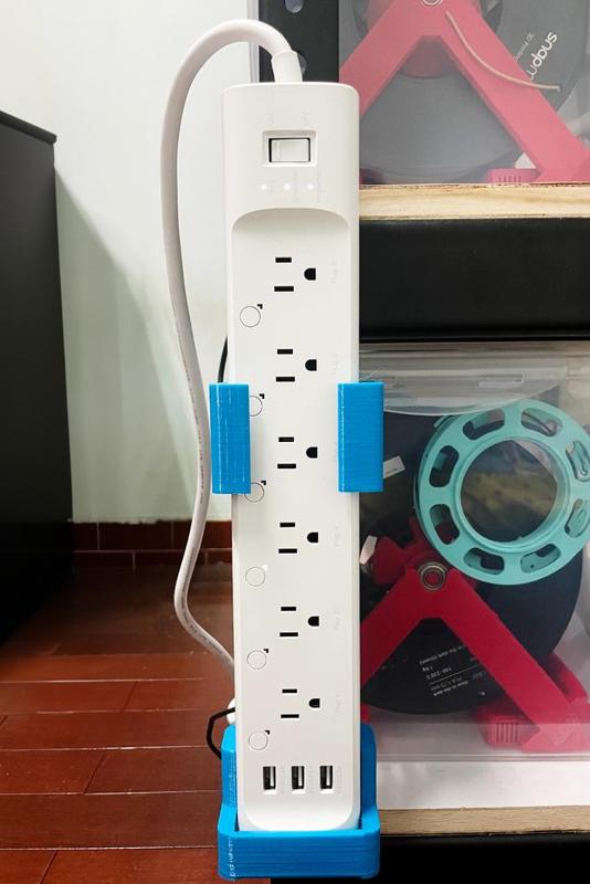 Slotted Angle Bracket for Kasa HS300 Powerstrip - Clip-on Design for Angle Steel (2mm thickness